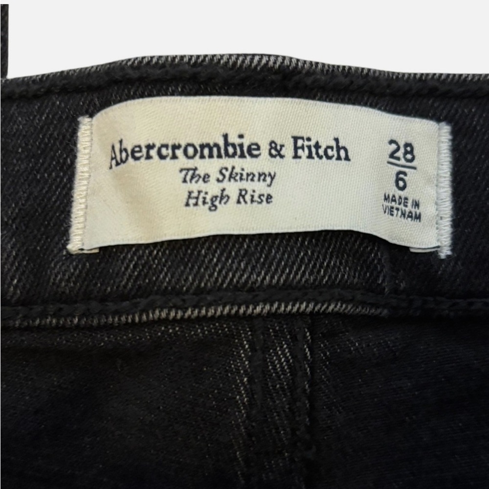 A&F The Skinny High Rise Women's Black Denim Jeans Size 28 / 6